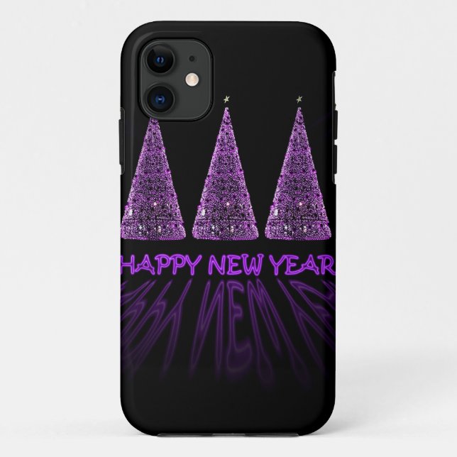 Capa Para iPhone Da Case-Mate feliz ano novo roxo (Verso)