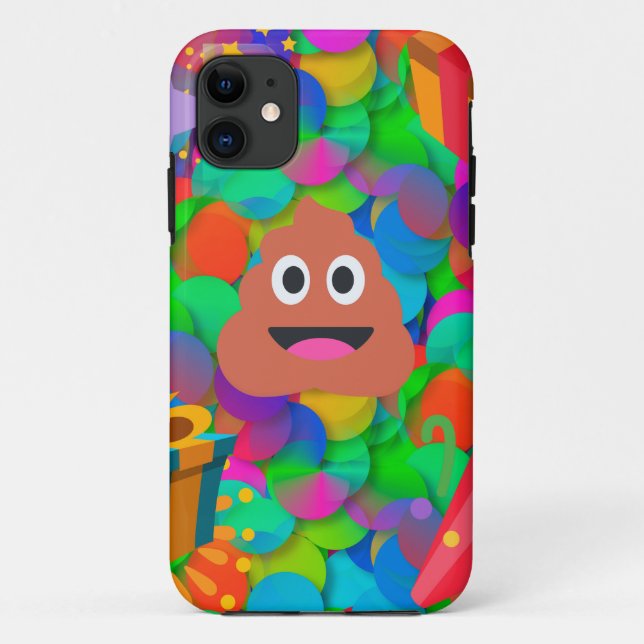 Capa Para iPhone Da Case-Mate feliz cocô de aniversário emoji (Verso)