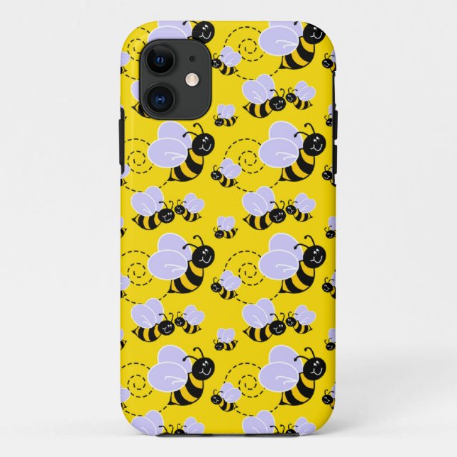 Capa Para iPhone Da Case-Mate felizes abelhões zumbindo fofos (Verso)