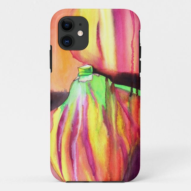 Capa Para iPhone Da Case-Mate Figos Roxos pintura artística original em aquarela (Verso)