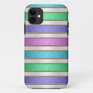 Capa Para iPhone Da Case-Mate Fitas Multicoloridas Listras em Rosa Azul Roxo