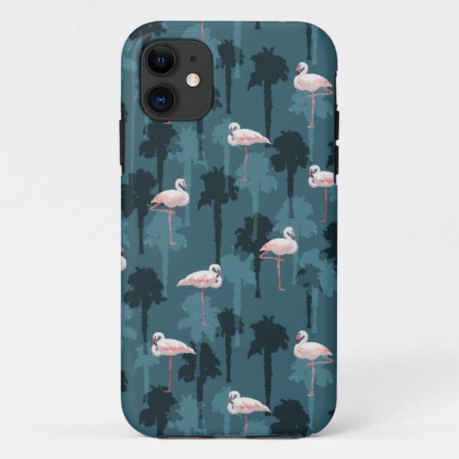 Capa Para iPhone Da Case-Mate Flamingos Pastel na cerceta (Verso)