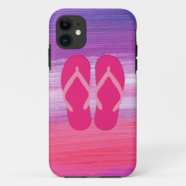 Capa Para iPhone Da Case-Mate Flip-flops cor-de-rosa (Verso)