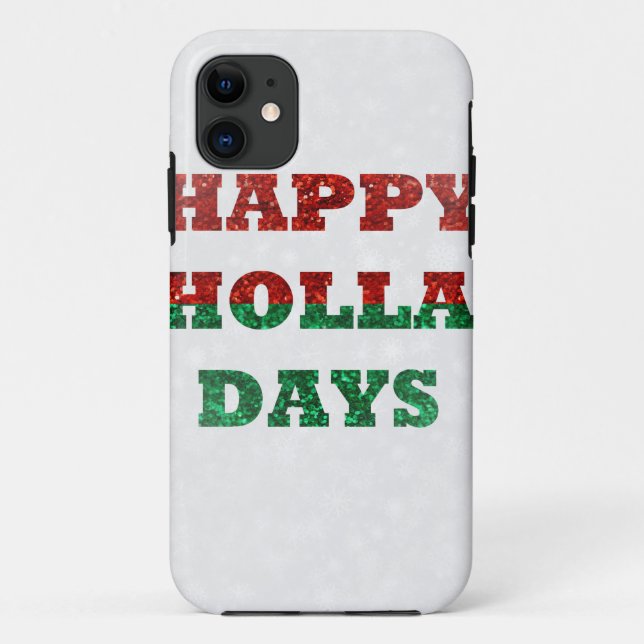 Capa Para iPhone Da Case-Mate floco de neve feliz feriado (Verso)