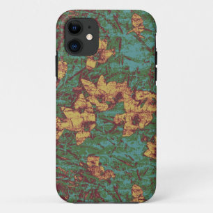 Capa Para iPhone Da Case-Mate Flor amarela contra o teste padrão 2 da camuflage