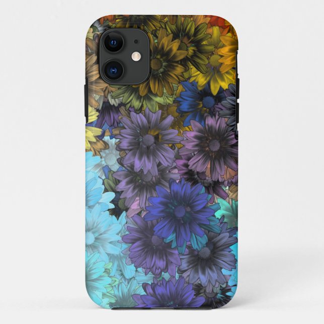 Capa Para iPhone Da Case-Mate Flor azul e castanho (Verso)