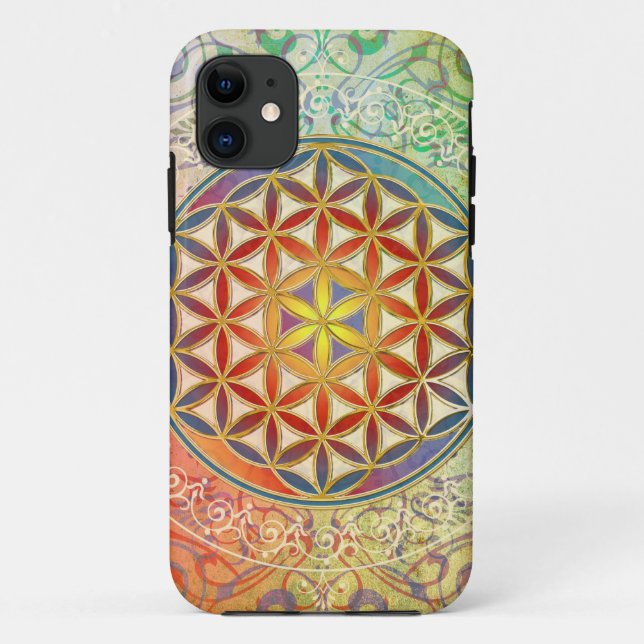 Capa Para iPhone Da Case-Mate Flor da Vida - Ornamento I (Verso)