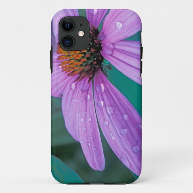 Capa Para iPhone Da Case-Mate Flor de Cone roxo com gotas d'água (Verso)