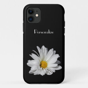 Capa Para iPhone Da Case-Mate Flor elegante da margarida branca com nome