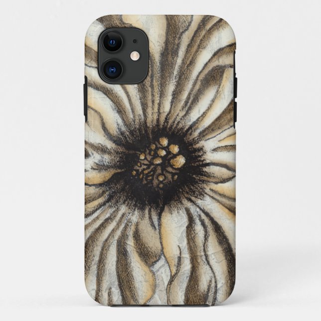 Capa Para iPhone Da Case-Mate Flor Fresco no Fundo do Tan (Verso)