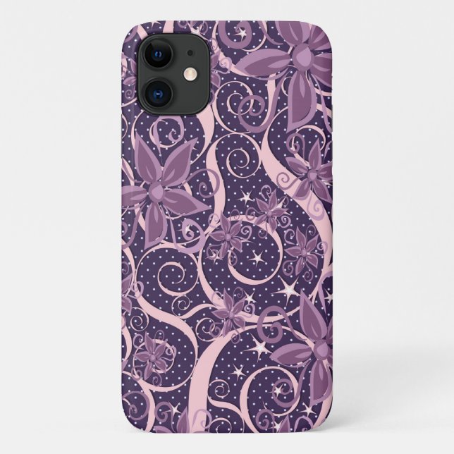 Capa Para iPhone Da Case-Mate Flor roxa do ponto (Verso)