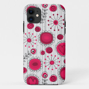 Capa Para iPhone Da Case-Mate Flores brancas e vermelhas