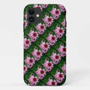 Capa Para iPhone Da Case-Mate flores cor-de-rosa do echinacea na caixa verde