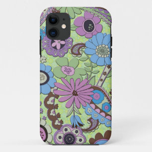 Capa Para iPhone Da Case-Mate Flores De Retro Coloridas E Padrão De Paisley