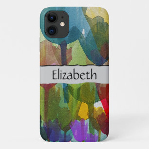 Capa Para iPhone Da Case-Mate Flores De Tulip, Flores De Aquarela, Seu Nome