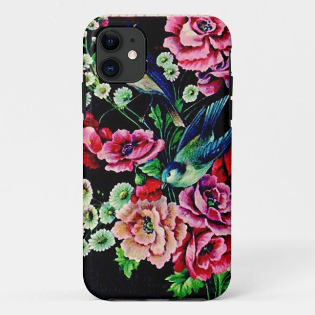 Capa Para iPhone Da Case-Mate Flores e Aves Vitorianas (Verso)