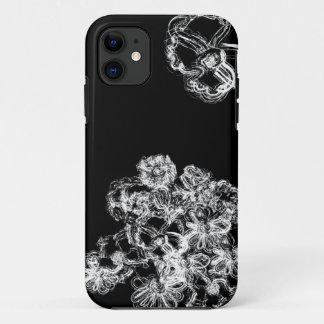 Capa Para iPhone Da Case-Mate flores pretas e brancas desenhadas a lápis case pa