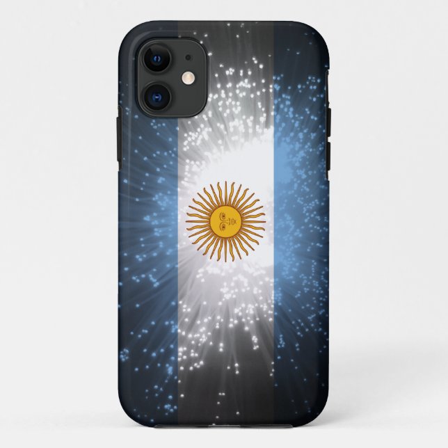 Capa Para iPhone Da Case-Mate Fogo-de-artifício da bandeira de Argentina (Verso)