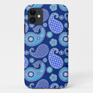 Capa Para iPhone Da Case-Mate Folha, azul de cobalto e branco