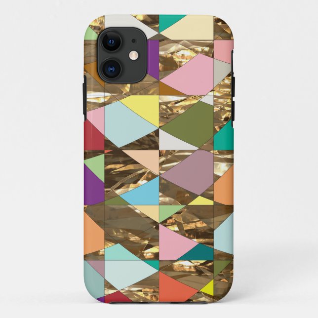 Capa Para iPhone Da Case-Mate Folha de ouro com abstrato (Verso)