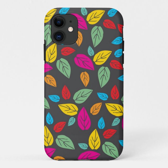 Capa Para iPhone Da Case-Mate folhas bonitas do teste padrão (Verso)