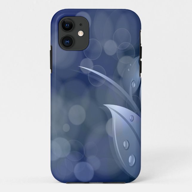 Capa Para iPhone Da Case-Mate Folhas de Bokeh Azul (Verso)