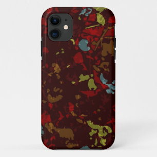 Capa Para iPhone Da Case-Mate Folhas e flores coloridas contra a camuflagem