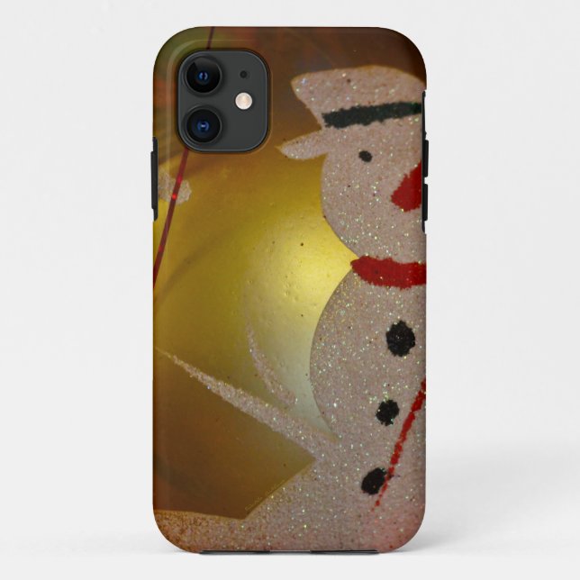Capa Para iPhone Da Case-Mate Fosco Snowman Ornament (Verso)