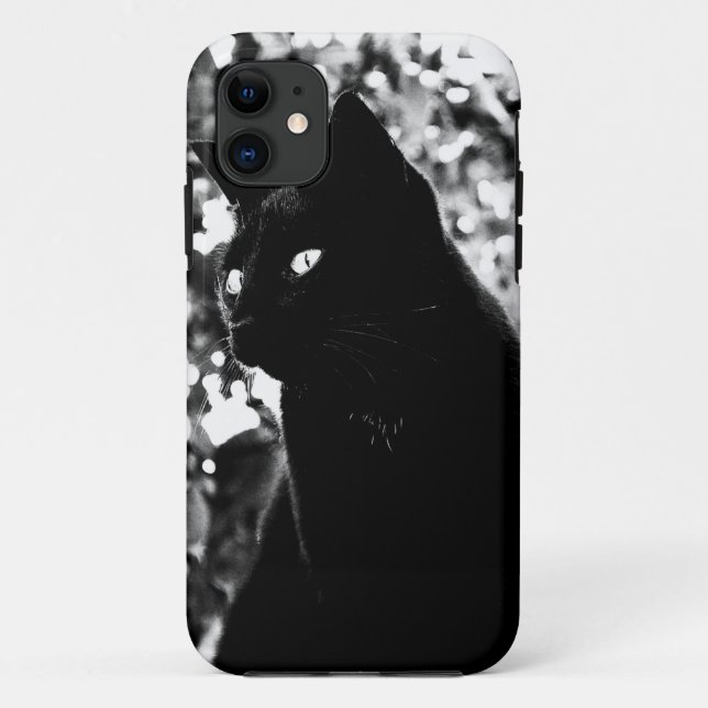 Capa Para iPhone Da Case-Mate Foto de Retrato de Gato Preto (Verso)
