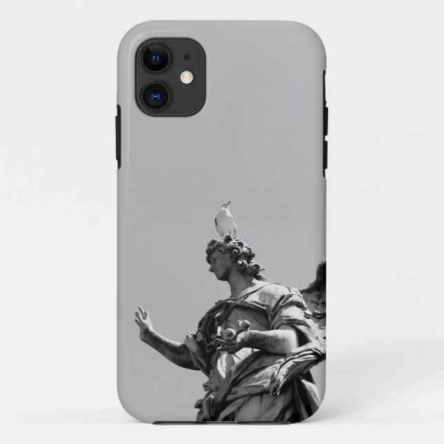 Capa Para iPhone Da Case-Mate Foto simples e moderna de gaivota em cima da estát (Verso)