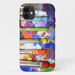 Capa Para iPhone Da Case-Mate Fotografia em andamento da escova de pintura dos