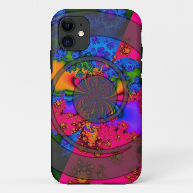 Capa Para iPhone Da Case-Mate fractal arco-íris (Verso)