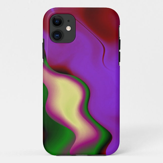 Capa Para iPhone Da Case-Mate Fundo Abstrato Verde Roxo Vermelho (Verso)