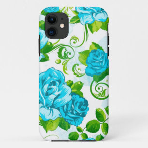 Capa Para iPhone Da Case-Mate Fundo Branco Rosas Azul