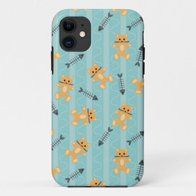 Capa Para iPhone Da Case-Mate fundo com gatos (Verso)