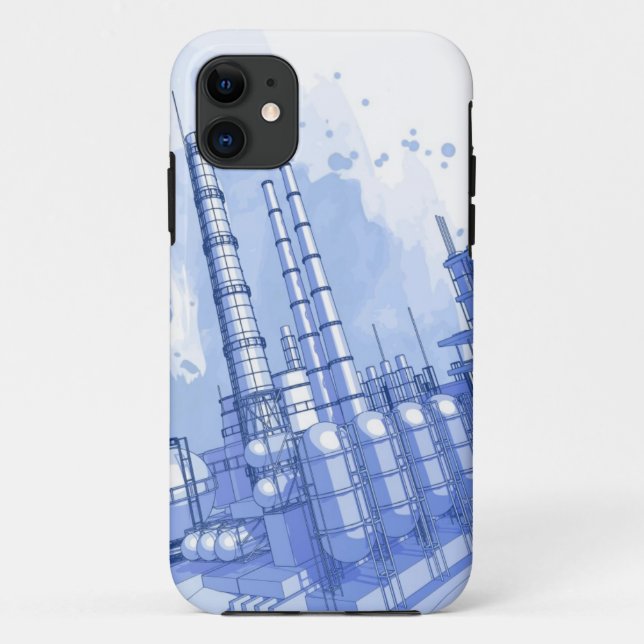 Capa Para iPhone Da Case-Mate Fundo da central química & da aguarela (Verso)