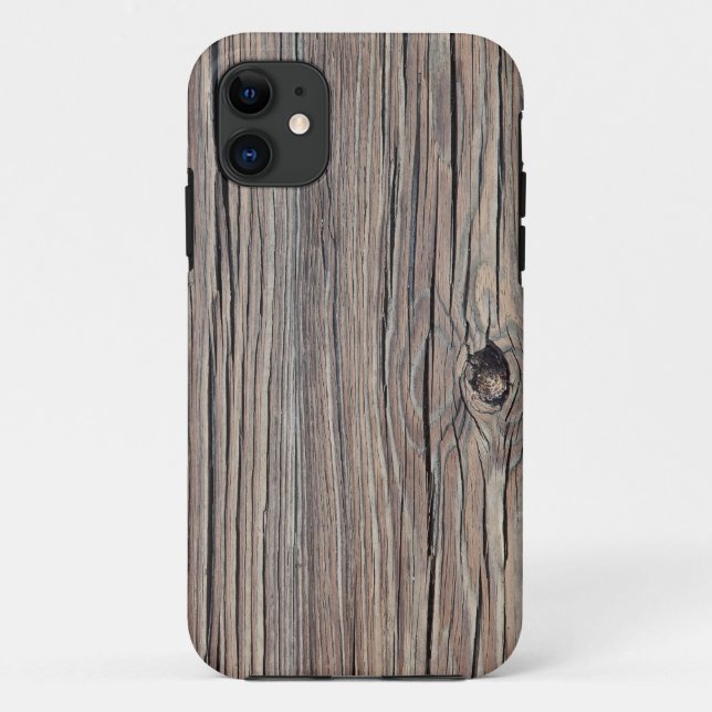 Capa Para iPhone Da Case-Mate Fundo de Madeira Atingida - Personalizado (Verso)