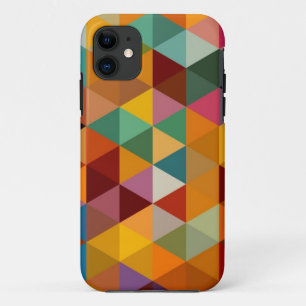 Capa Para iPhone Da Case-Mate Fundo do teste padrão dos triângulos do vintage