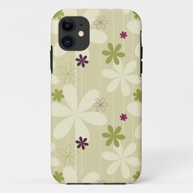 Capa Para iPhone Da Case-Mate Fundo floral retro (Verso)