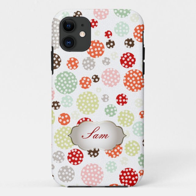 Capa Para iPhone Da Case-Mate Fundo PixDezines polka dotss/DIY (Verso)