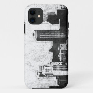 Capa Para iPhone Da Case-Mate Fundo sujo da cidade em preto e branco
