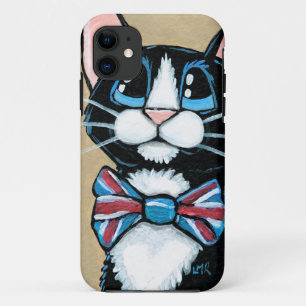 Capa Para iPhone Da Case-Mate Gato BRITÂNICO patriótico do smoking que veste a