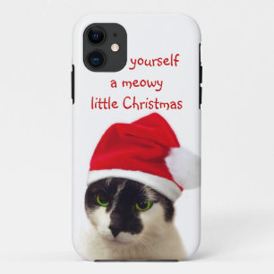Capa Para iPhone Da Case-Mate Gato com chapéu do papai noel