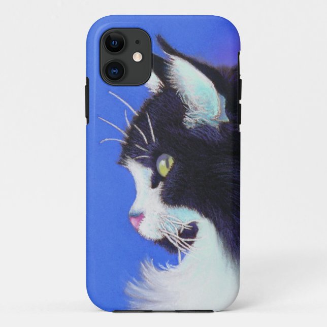 Capa Para iPhone Da Case-Mate Gato do smoking do foco (Verso)