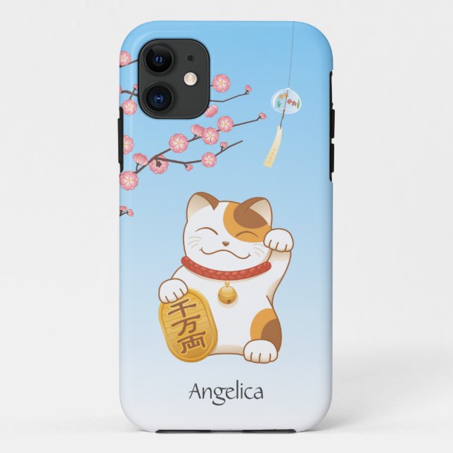 Capa Para iPhone Da Case-Mate Gato Sortudo Japonês Calico Maneki Neko (Verso)