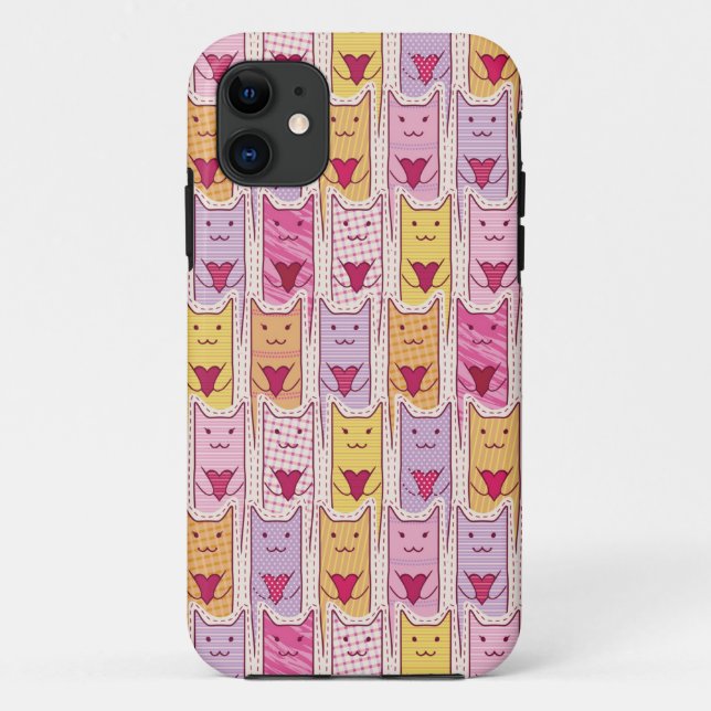 Capa Para iPhone Da Case-Mate Gatos bonitos com corações Loving (Verso)