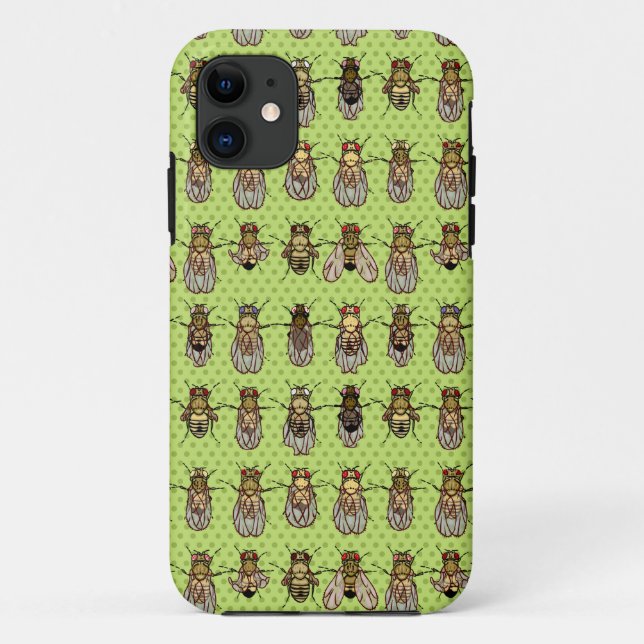 Capa Para iPhone Da Case-Mate Genética da mosca de fruta da drosófila - mutantes (Verso)