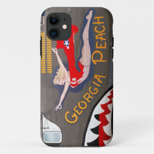 Capa Para iPhone Da Case-Mate Georgia Peach B-24 Nose Art (Fuselagem Vintage)