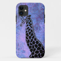 Girafa Roxa/Azul II - Caso do iPhone 5/5S