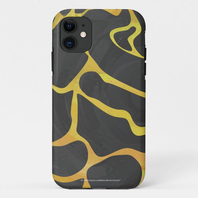 Capa Para iPhone Da Case-Mate Giraffe Black and Yellow Impressão (Verso)